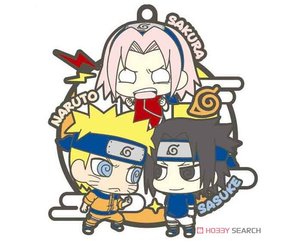 NARUTO SHIPPUDEN BUDDY COLLECTION THREE MAN CELL RUBBER TRADING STRAP