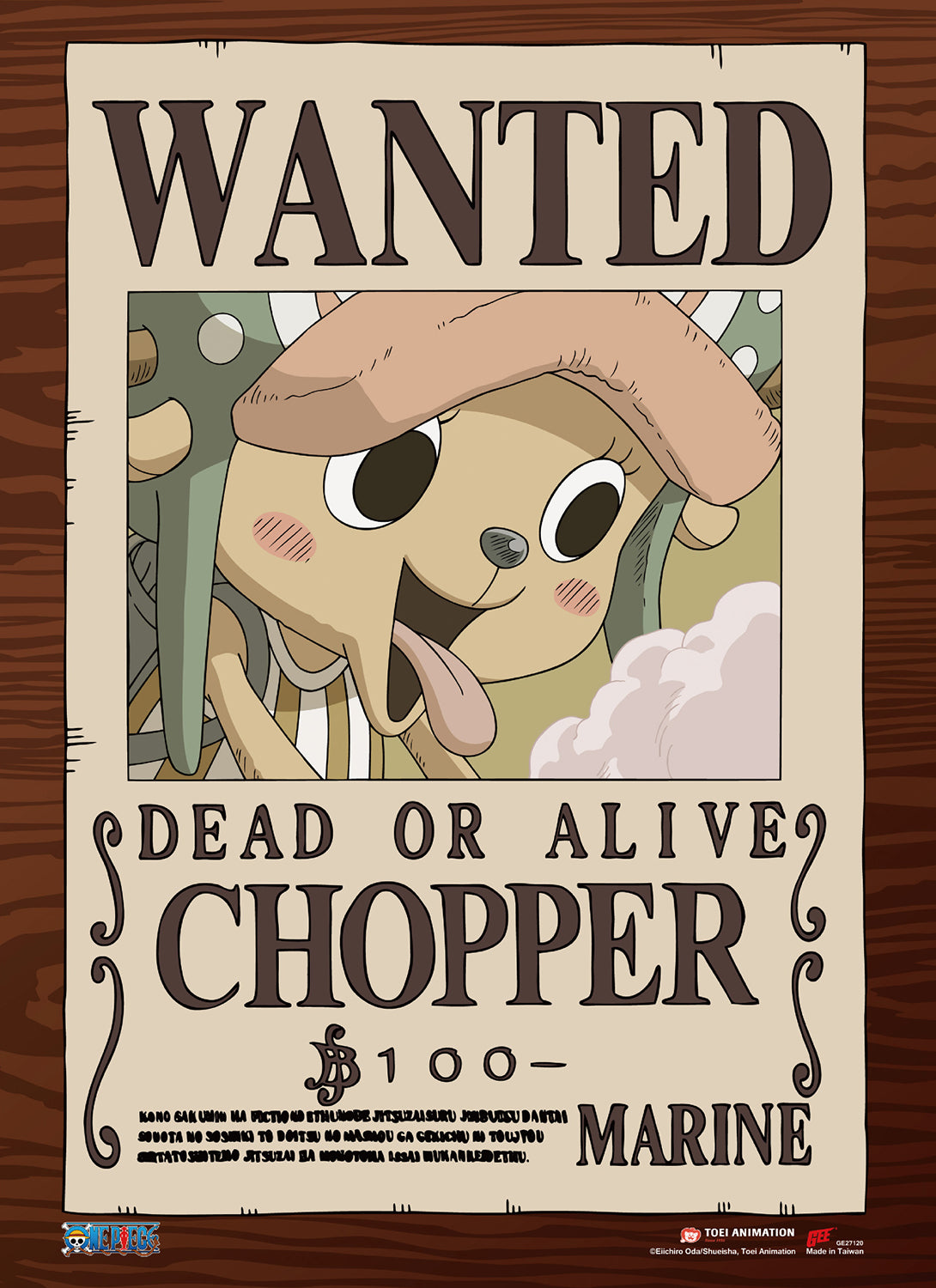 ONE PIECE CHOPPER WANTED POSTER WALL SCROLL