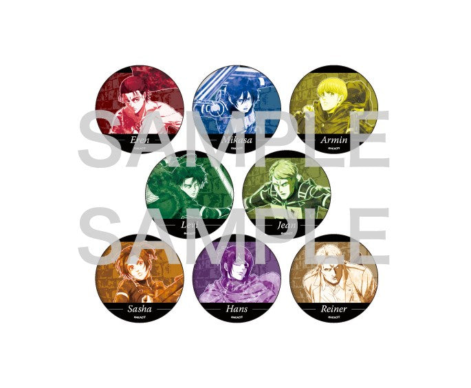 ATTACK ON TITAN MANGEKYO TRADING CAN BADGE