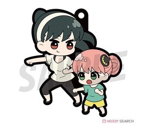 SPY X FAMILY RUBBER TRADING KEYCHAIN