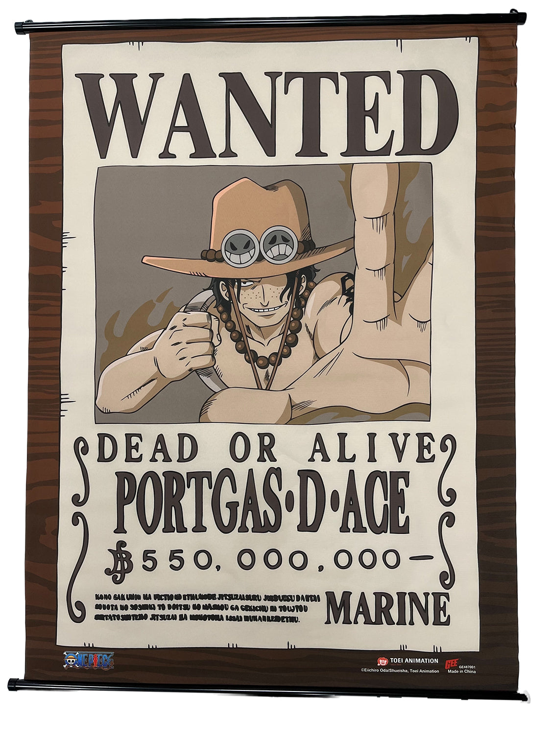 ONE PIECE ACE WANTED POSTER WALL SCROLL