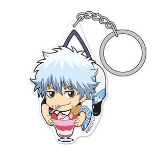 GINTAMA TSUMAMARE SAKATA GINTOKI PARFAIT DE GOMANETSU ACRYLIC KEYCHAIN