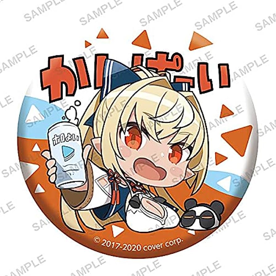 HOLOLIVE BUSHIROAD FLARE CAN BADGE