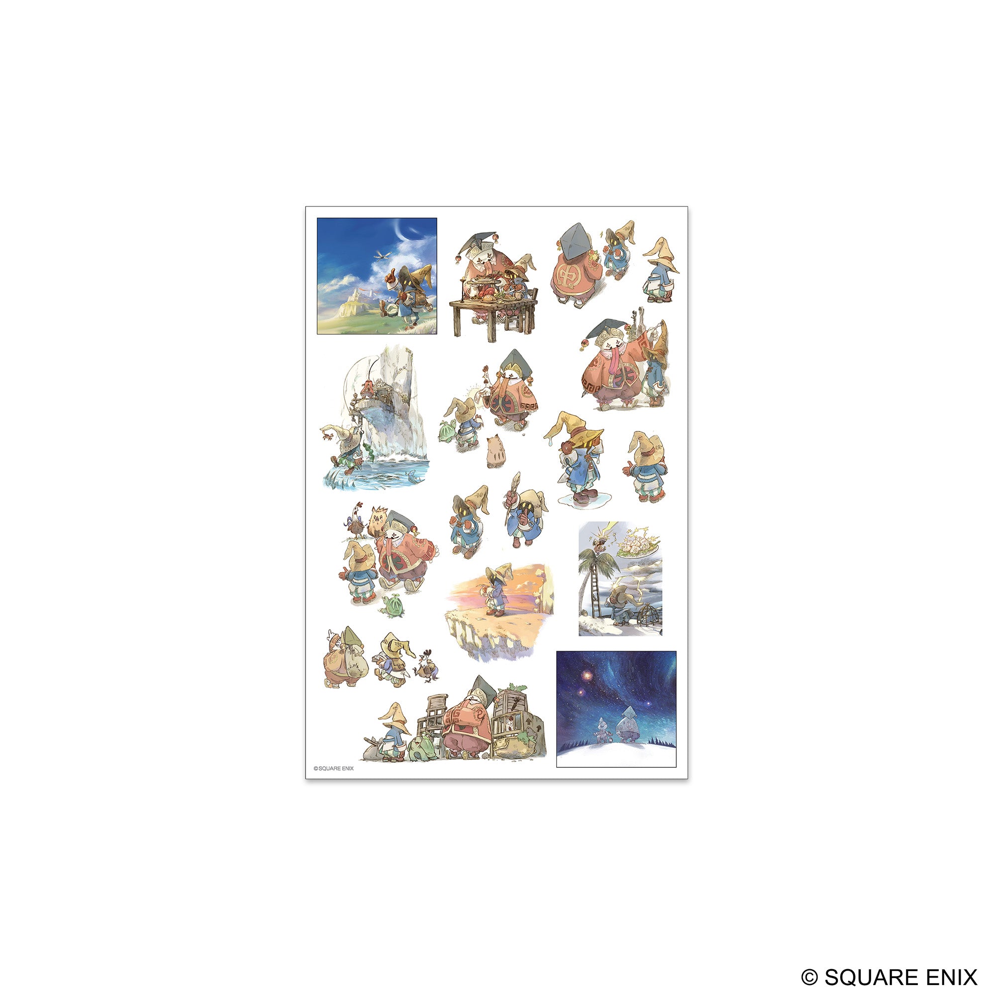 FINAL FANTASY IX - VIVI AND GRANDPA ON THE DAY OF DEPARTURE STICKER SHEET