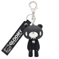 GLOOMY: THE NAUGHTY GRIZZLY - MONO BLACK KEY RING KEYCHAIN WITH FIGURE