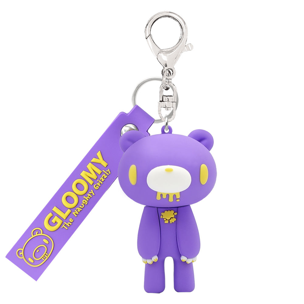 GLOOMY: THE NAUGHTY GRIZZLY - ACAI KEY RING KEYCHAIN WITH FIGURE