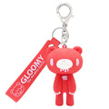 GLOOMY: THE NAUGHTY GRIZZLY - STRAWBERRY KEY RING KEYCHAIN WITH FIGURE