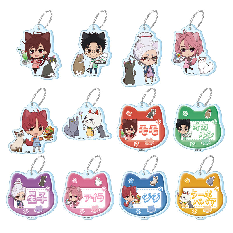 DANDADAN - PUCHICHOKO CAT CAFE TRADING ACRYLIC KEYCHAIN
