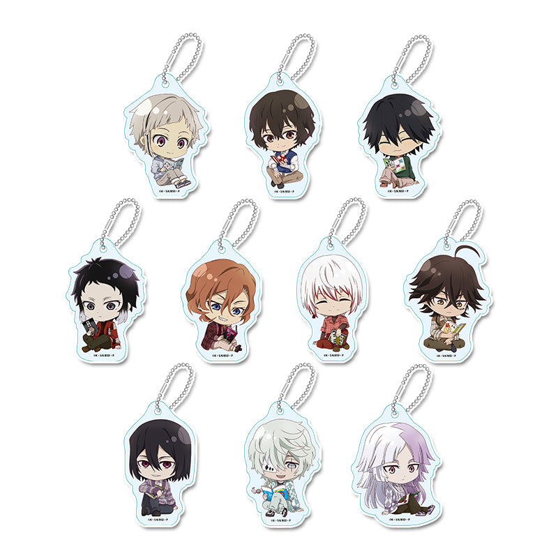 BUNGO STRAY DOGS - PUCHICHOKO "READING VER." ACRYLIC KEYCHAIN BLIND BOX TRADING