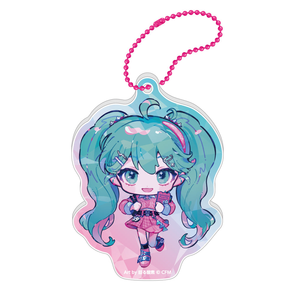 VOCALOID - HATSUNE MIKU 39CULTURE 2025 POP HOLOGRAM ACRYLIC KEYCHAIN