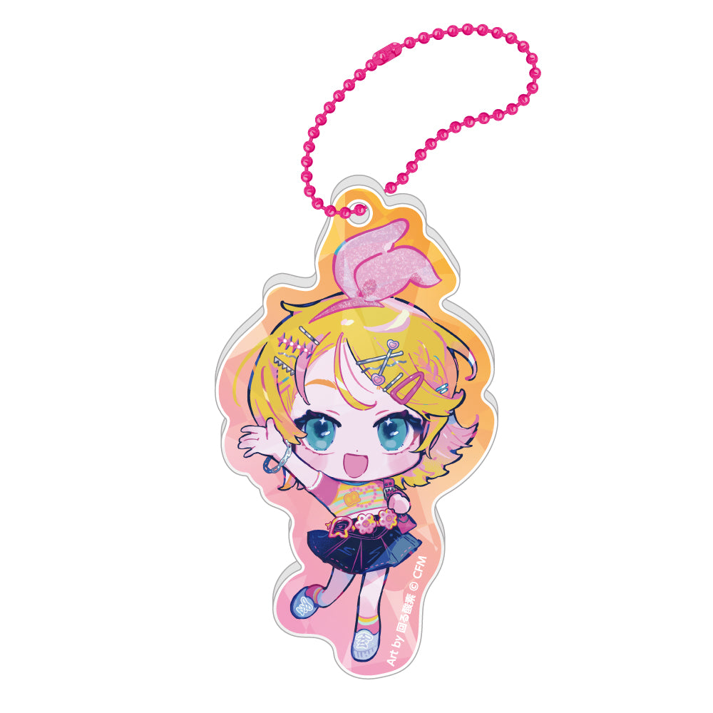 VOCALOID - KAGAMINE RIN 39CULTURE 2025 POP HOLOGRAM ACRYLIC KEYCHAIN