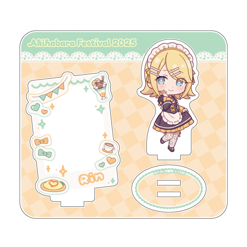 HATSUNE MIKU AKIHABARA FESTIVAL 2025 - KAGAMINE RIN CONCEPT CAFE VER. MINI CHARACTER ACRYLIC STAND