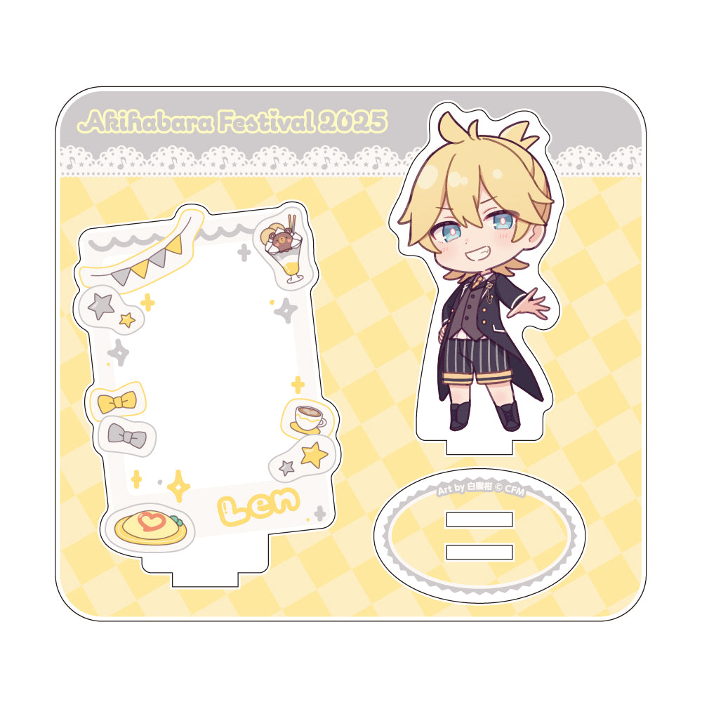 HATSUNE MIKU AKIHABARA FESTIVAL 2025 - KAGAMINE LEN CONCEPT CAFE VER. MINI CHARACTER ACRYLIC STAND