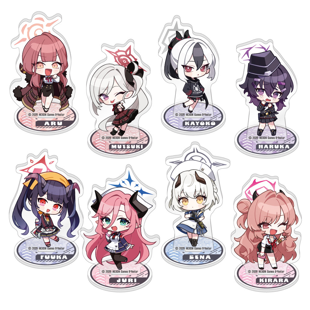 BLUE ARCHIVE - 4.5TH ANNIVERSARY POP UP STORE CHIBI CHARA BLIND BOX TRADING ACRYLIC STAND