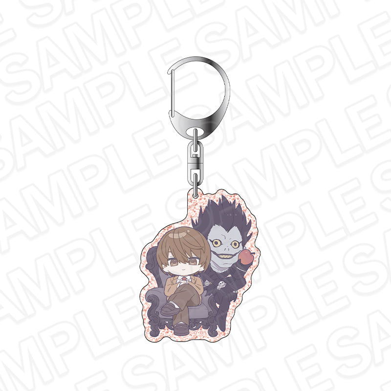 DEATH NOTE - LIGHT YAGAMI & RYUK DEFORMED VER. LAME KEYCHAIN