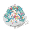 HATSUNE MIKU X MANEKI-NEKO YURAYURA WHITE CAT ART BY RASSU ACRYLIC BLOCK