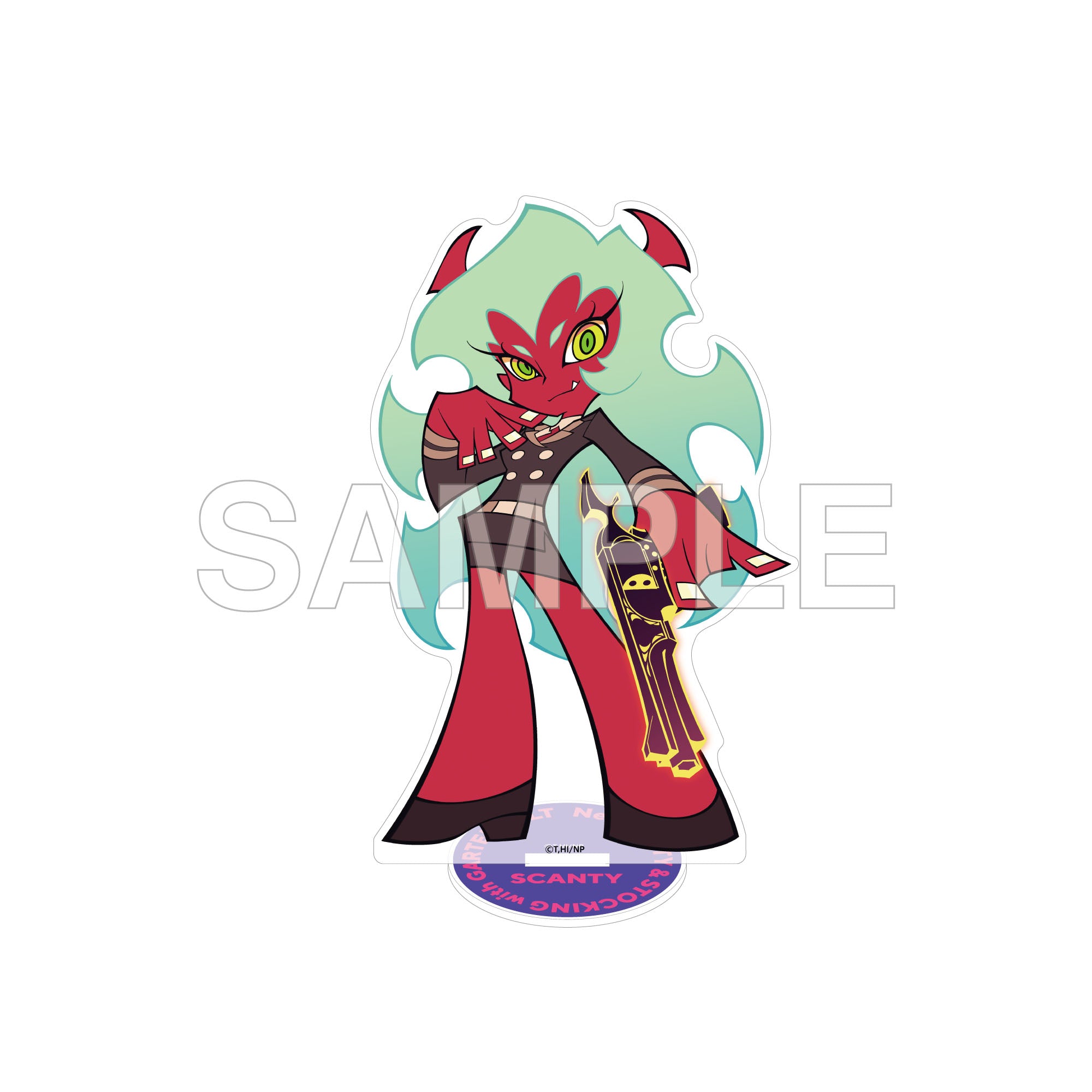 NEW PANTY & STOCKING WITH GARTERBELT - SCANTY NO. 2 ACRYLIC STAND