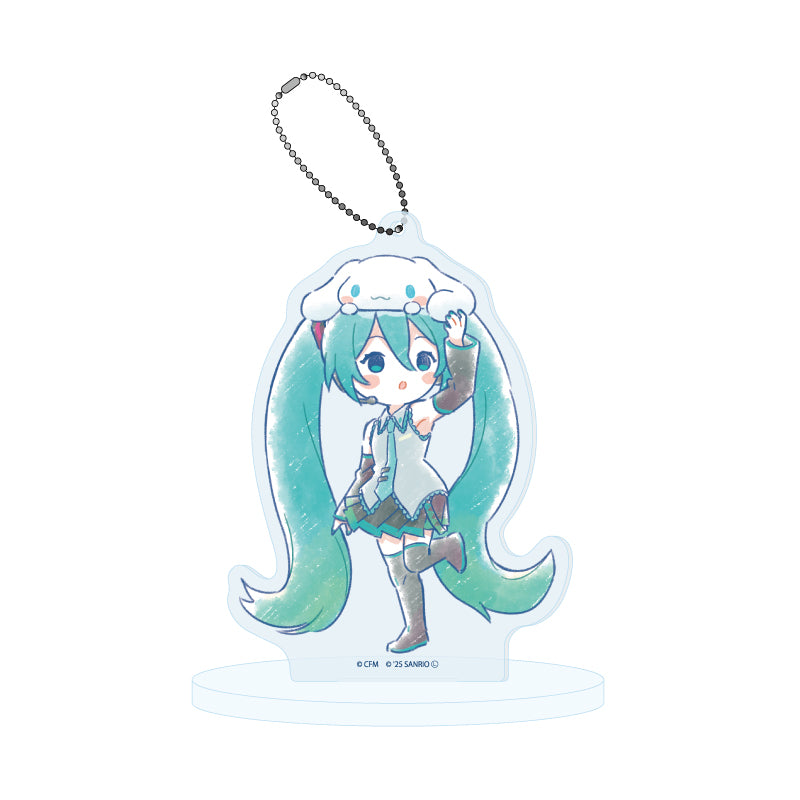 HATSUNE MIKU X CINNAMOROLL 28 GRAFF ART ILLUSTRATION ACRYLIC STAND KEYCHAIN