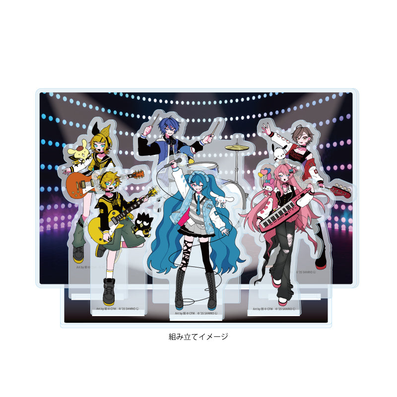 VOCALOID - PIAPRO X SANRIO 01 GROUP DESIGN (COLLABORATION ILLUSTRATION) PREMIUM ACRYLIC DIORAMA PLATE