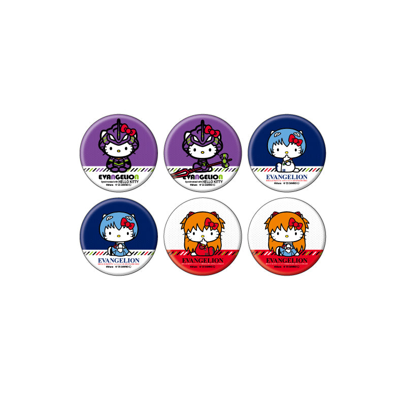 EVANGELION X SANRIO CHARACTERS - COLLABORATION LLUSTRATION BLIND BOX TRADING CAN BADGE