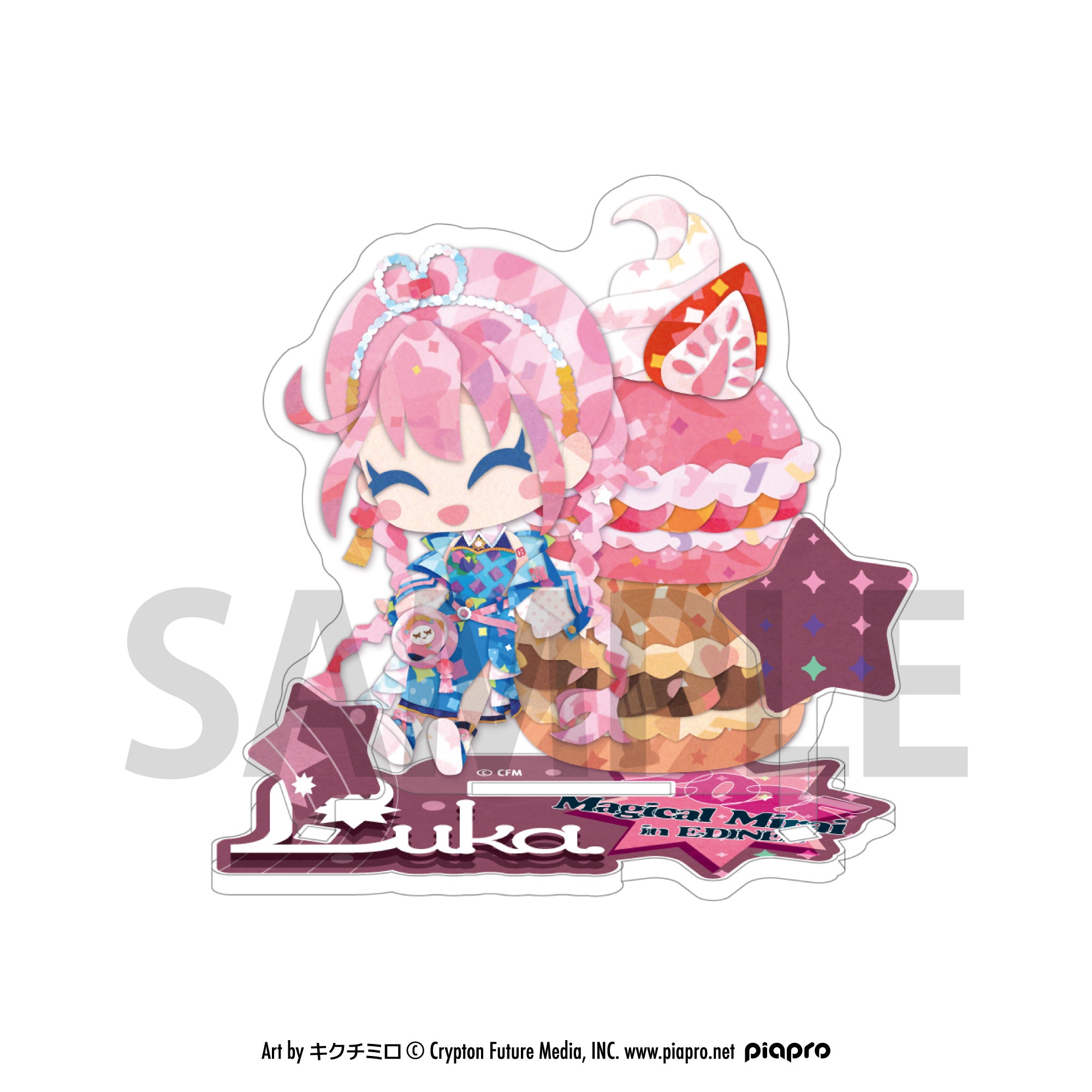HATSUNE MIKU MAGICAL MIRAI 2025 - MEGURINE LUKA COLLABORATION CAFE IN E-DINER MINI CHARACTER ACRYLIC STAND