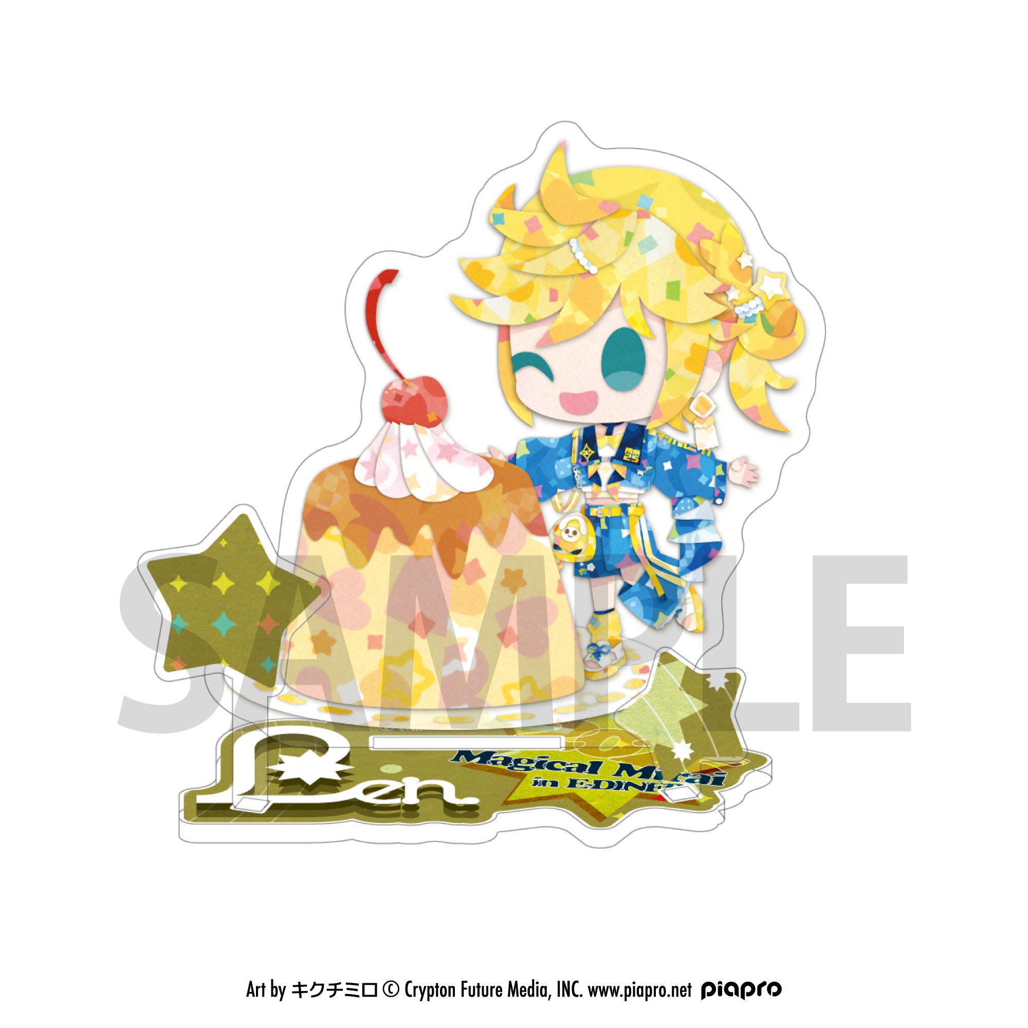 HATSUNE MIKU MAGICAL MIRAI 2025 - KAGAMINE LEN COLLABORATION CAFE IN E-DINER MINI CHARACTER ACRYLIC STAND