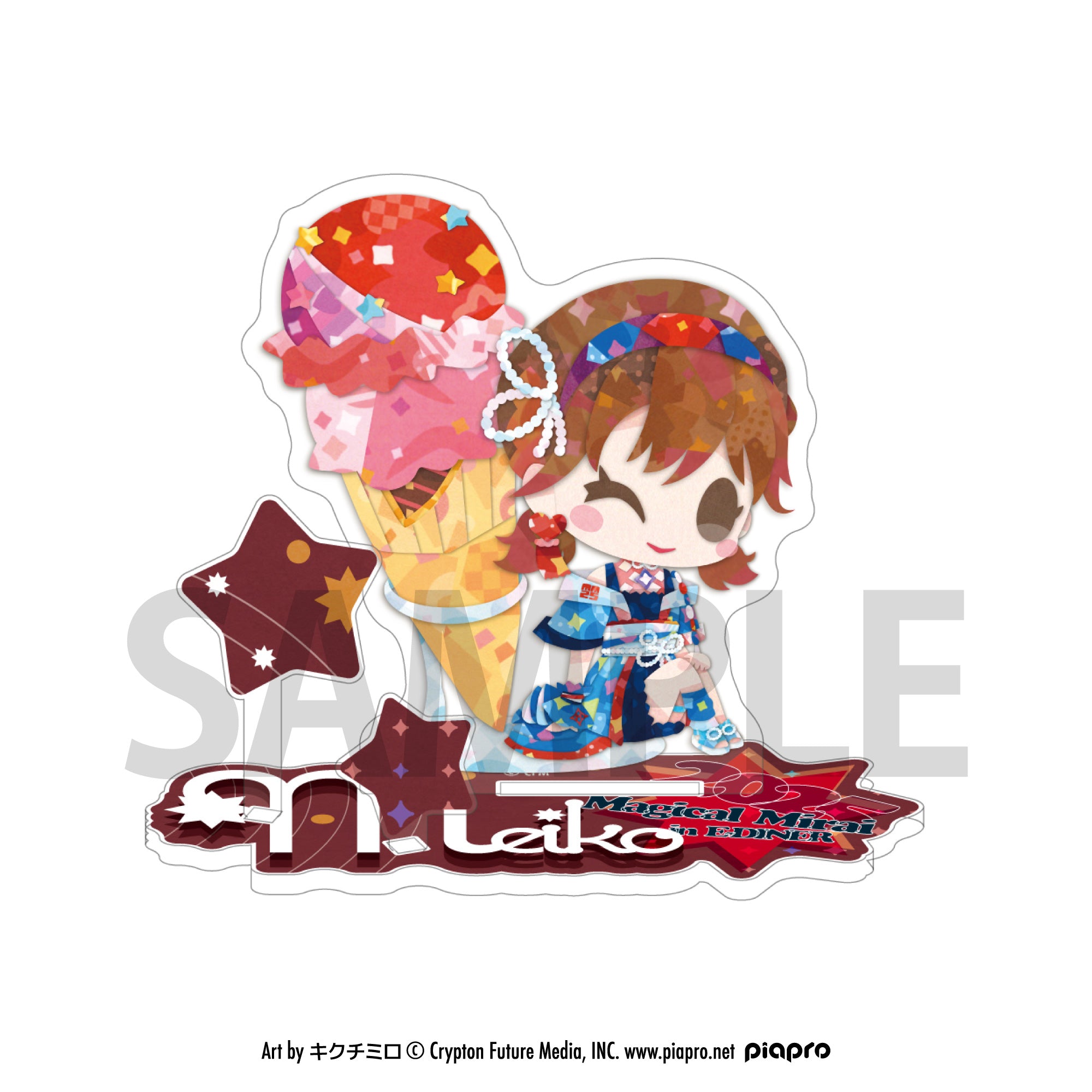 HATSUNE MIKU MAGICAL MIRAI 2025 - MEIKO COLLABORATION CAFE IN E-DINER MINI CHARACTER ACRYLIC STAND