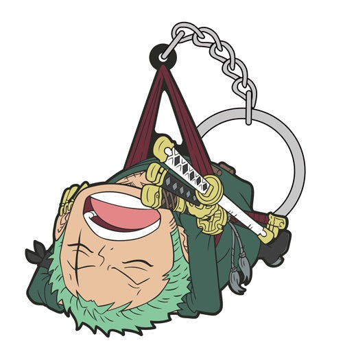 ONE PIECE ZORO DOZING TSUMAMARE RUBBER COSPA KEYCHAIN