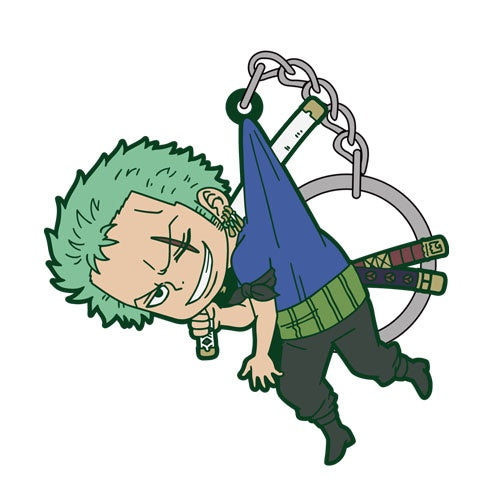 ONE PIECE TSUMAMARE RORONOA ZORO WHOLE CAKE ISLAND VERSION RUBBER KEYCHAIN