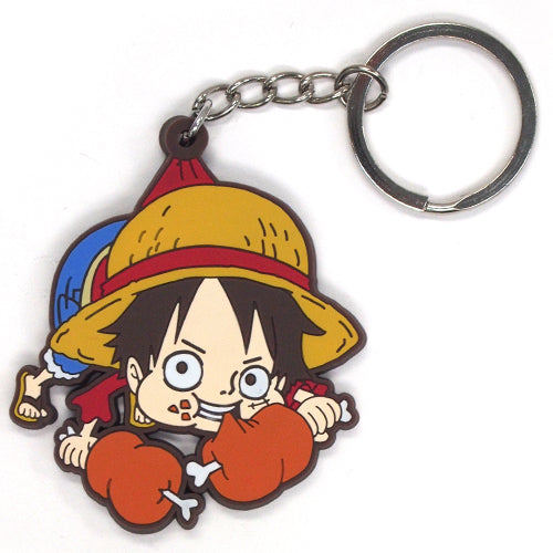 ONE PIECE TSUMAMARE EATING MONKEY D. LUFFY RUBBER KEYCHAIN