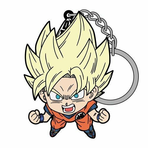 DRAGON BALL TSUMAMARE SUPER SAIYAN GOKU RUBBER KEYCHAIN