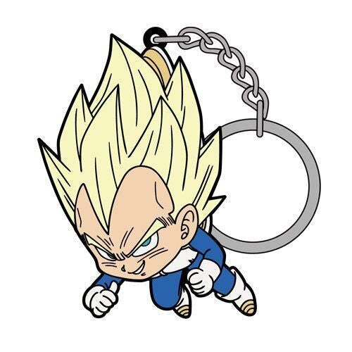 DRAGON BALL TSUMAMARE SUPER SAIYAN VEGETA RUBBER KEYCHAIN