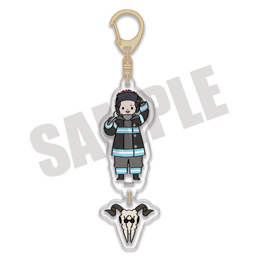 FIRE FORCE VULCAN JOSEPH ACRYLIC P DESIGN KEYCHAIN