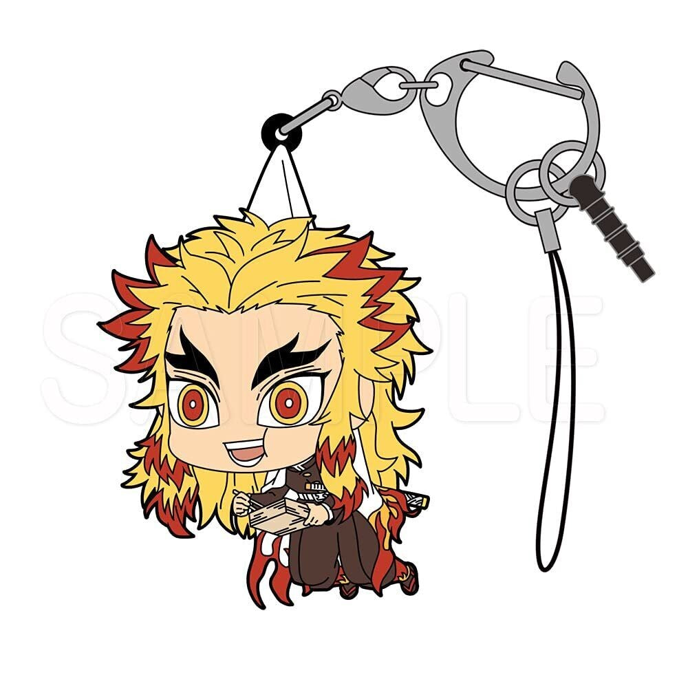 DEMON SLAYER RENGOKU EATING TSUMAMARE RUBBER COSPA CLASP KEYCHAIN