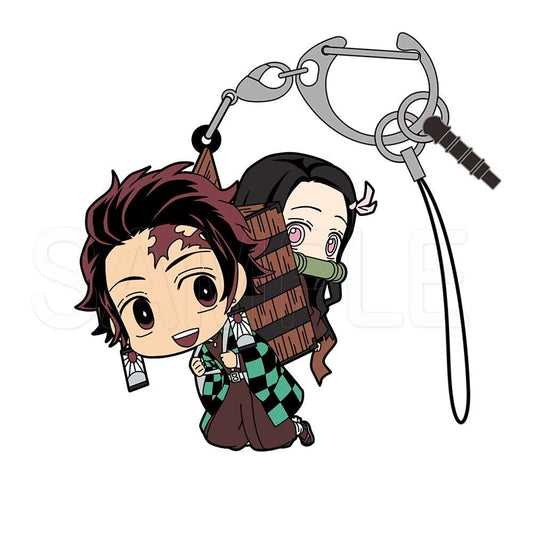 DEMON SLAYER TANJIRO NEZUKO TSUMAMARE COSPA CLASP KEYCHAIN