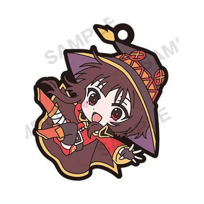 KONOSUBA AN EXPLOSION ON THIS WONDERFUL WORLD RUBBER KEYCHAIN