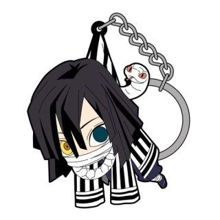 DEMON SLAYER OBANAI TSUMAMARE RUBBER COSPA KEYCHAIN