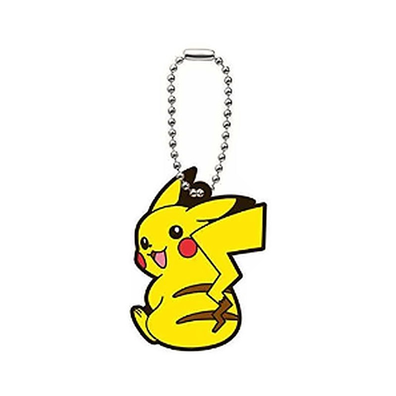 POKEMON SUN & MOON PIKACHU RUBBER KEYCHAIN