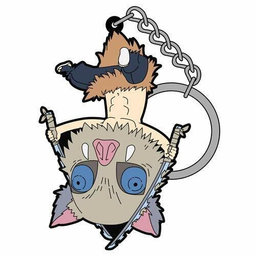 DEMON SLAYER HASHIBIRA INOSUKE TSUMAMARE RUBBER COSPA KEYCHAIN