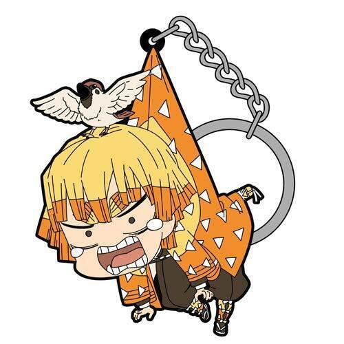 DEMON SLAYER ZENITSU AGATSUMA TSUMAMARE RUBBER COSPA KEYCHAIN