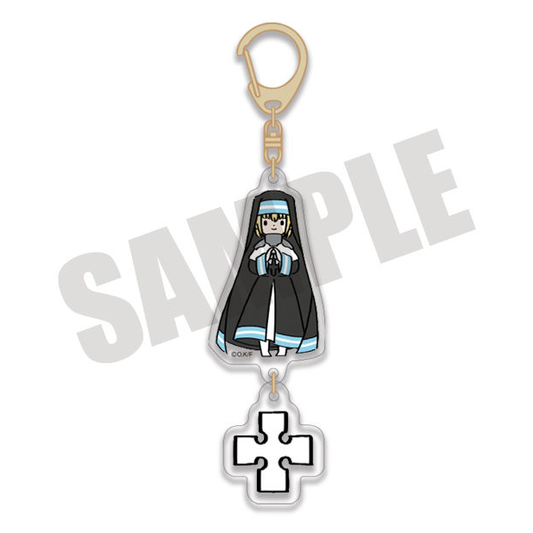 FIRE FORCE IRIS ACRYLIC P DESIGN KEYCHAIN