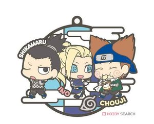 NARUTO SHIPPUDEN BUDDY COLLECTION THREE MAN CELL RUBBER TRADING STRAP