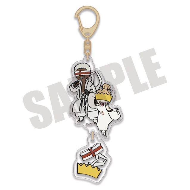 FIRE FORCE HAUMEA & CHARON ACRYLIC P DESIGN KEYCHAIN