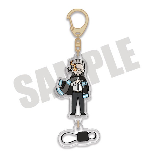 FIRE FORCE LEONARD BURNS ACRYLIC P DESIGN KEYCHAIN