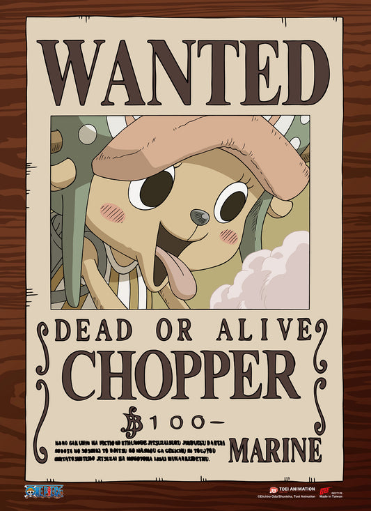 ONE PIECE CHOPPER WANTED POSTER WALL SCROLL