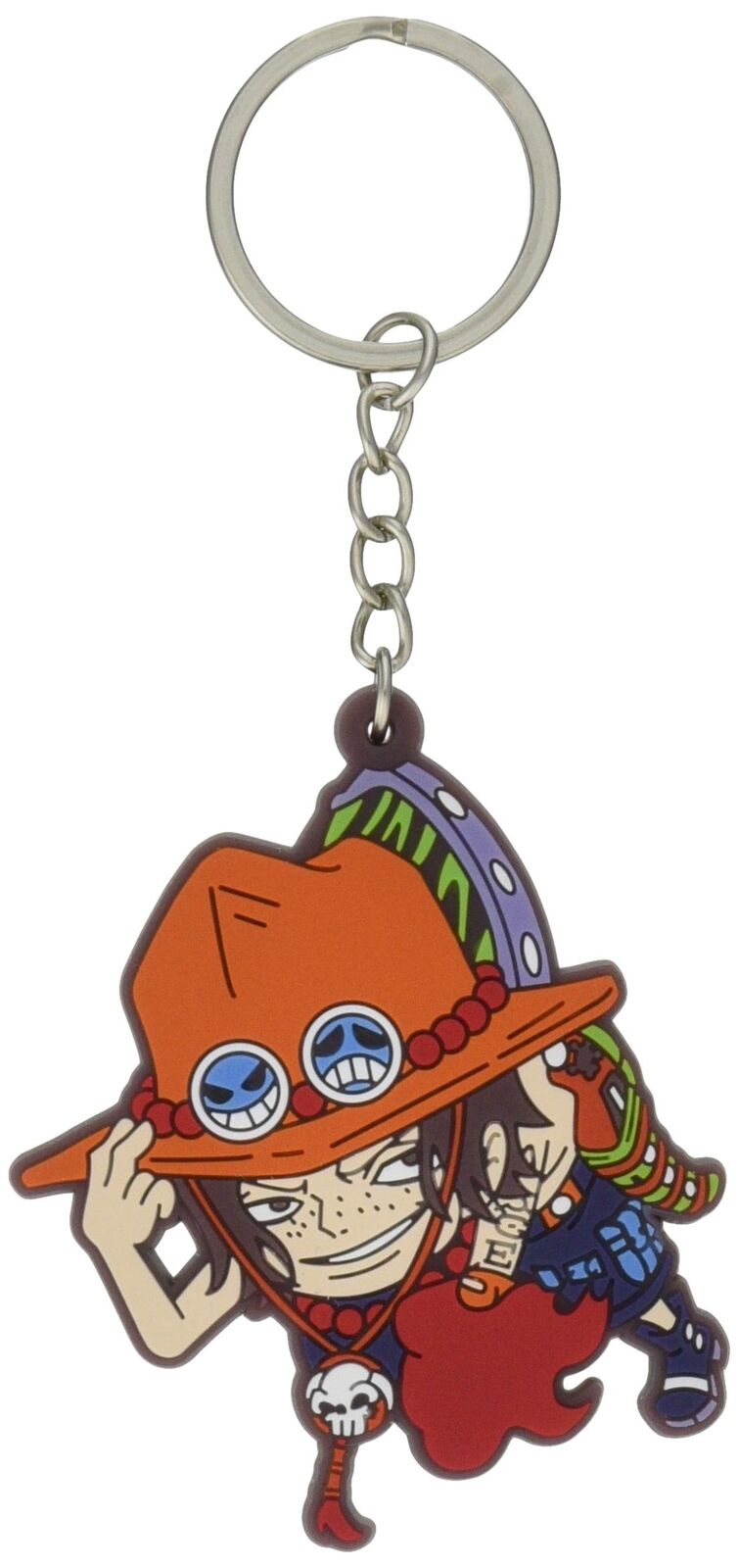 ONE PIECE ACE RUBBER COSPA KEYCHAIN