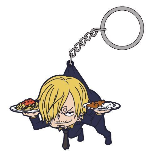 ONE PIECE TSUMAMARE VINSMOKE SANJI RUBBER KEYCHAIN