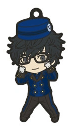 PERSONA 5 DANCING NENDO PLUS CAPSULE JOKER IN BLUE HAT RUBBER KEYCHAIN
