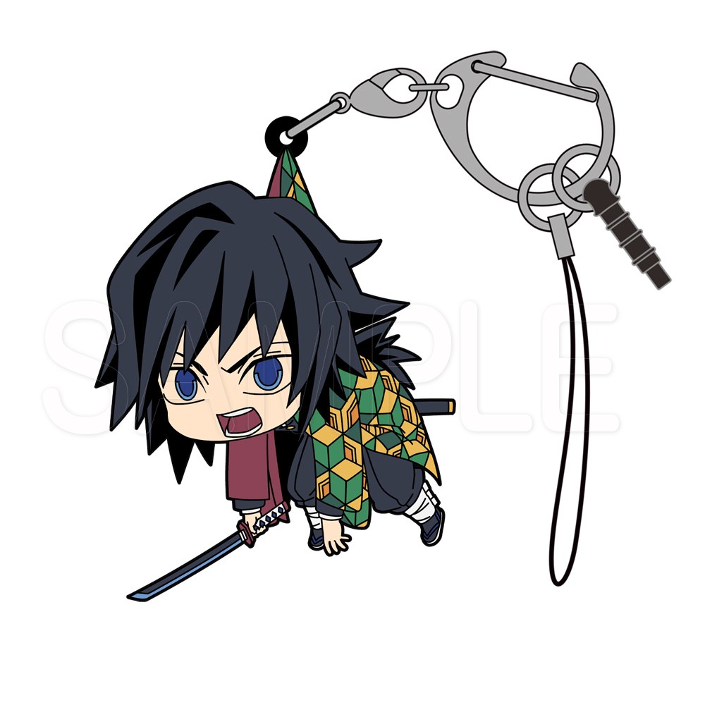 DEMON SLAYER GIYU MOUTH OPEN RUBBER TSUMAMARE COSPA CLASP KEYCHAIN