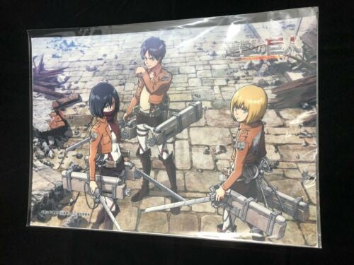 ATTACK ON TITAN MIKASA EREN ARMIN DESK MAT